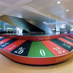 This is bang on. Luggage Roulette at the airport.
