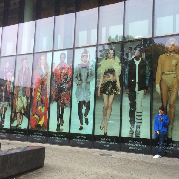 University of Westminster exhibition window graphics installation