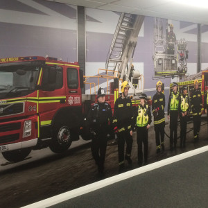 Internal printed wallpaper at Police and Fire HQ in Eastleigh Hampshire