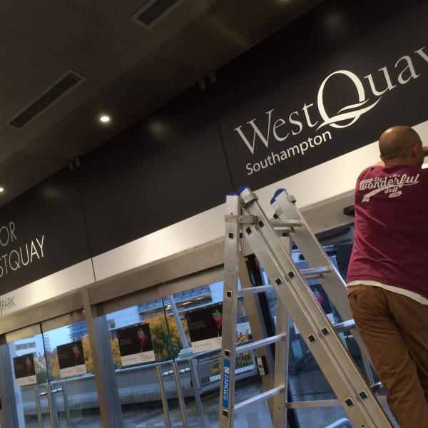 Installing WestQuay & Ikea Visitor Signage
