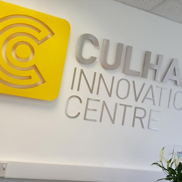 New reception signage at Culhham Innovation Centre