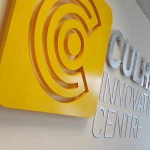 New reception signage at Culhham Innovation Centre