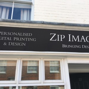 Zip Imagesetters old shop front signage before replacement